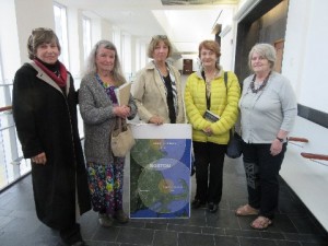Four defendants after trial with Dr. Helen Caldicott, expert witness
